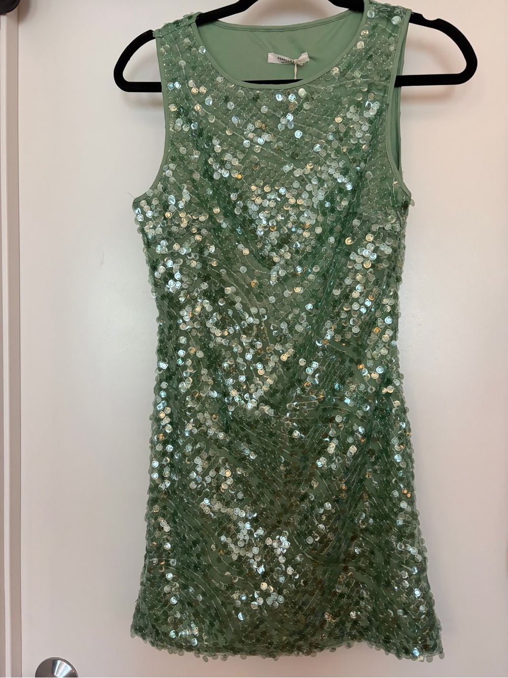 Peppermayo Tongue Tied Sequin Mini Dress